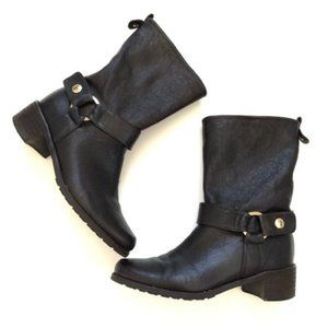 Stuart Weitzman Boots Brown Leather Harness S 4.5